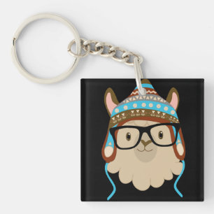 Hipster Llama Schlüsselanhänger