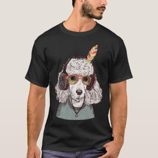 Hipster Lustiger Pudel T-Shirt