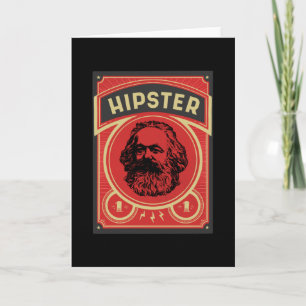 Hipster Marx Retro Poster Karte