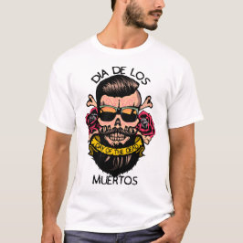 hipster_mexico_kopf_de_mort_crane_fleur_rose_ci T-Shirt