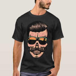 hipster_mexico_kopf_de_mort_crane_moustache_fan T-Shirt