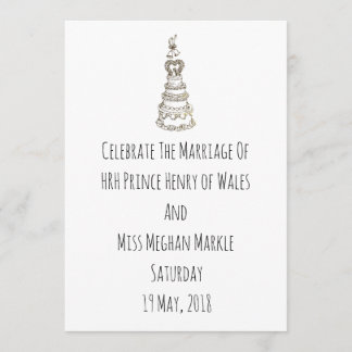 Hipster Mod Harry und Meghan Wedding Einladung