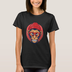 Hipster Monkey Retro Glasses Animal Hippies Freeth T-Shirt