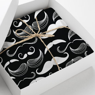Hipster Mustache Pattern Seidenpapier