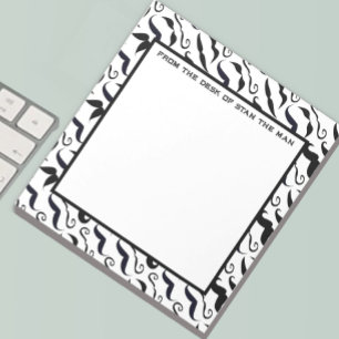 Hipster Mustache Vintag Retro Notizblock