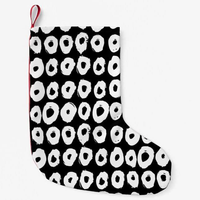 Hipster-Muster mit Donusform in Form Kleiner Weihnachtsstrumpf (Vorderseite)