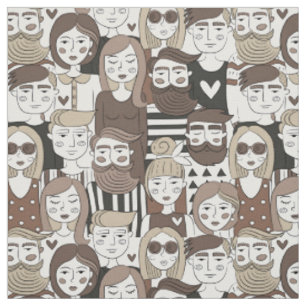 Hipster Muster Stoff