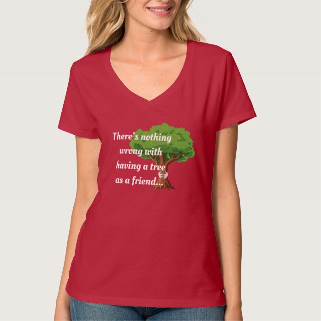 Hipster Nature Friend Tree Hugger Shirt Design (Vorderseite)