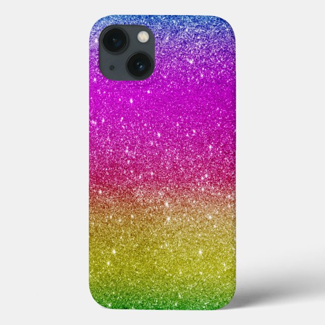 Hipster Niedlich Bright Pink Magenta Glitzer Regen Case-Mate iPhone Hülle (Rückseite)