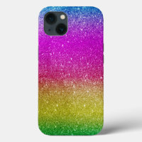 Hipster Niedlich Bright Pink Magenta Glitzer Regen