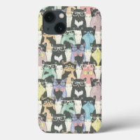 Hipster-niedliches Katzen-Muster