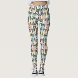 Hipster-niedliches Katzen-Muster Leggings