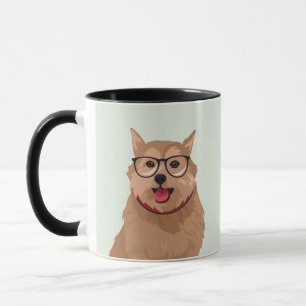 Hipster-Norwich-Terrier-Tasse für Hundeliebhaber Tasse