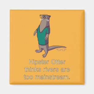 Hipster Otter Magnet