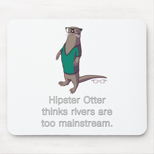 Hipster-Otter Mousepad (Vorne)