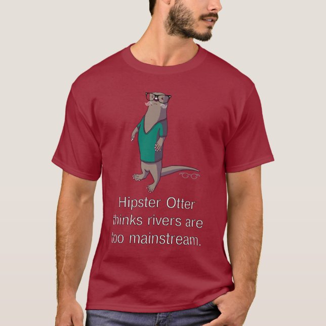 Hipster-Otter-T - Shirt (Vorderseite)