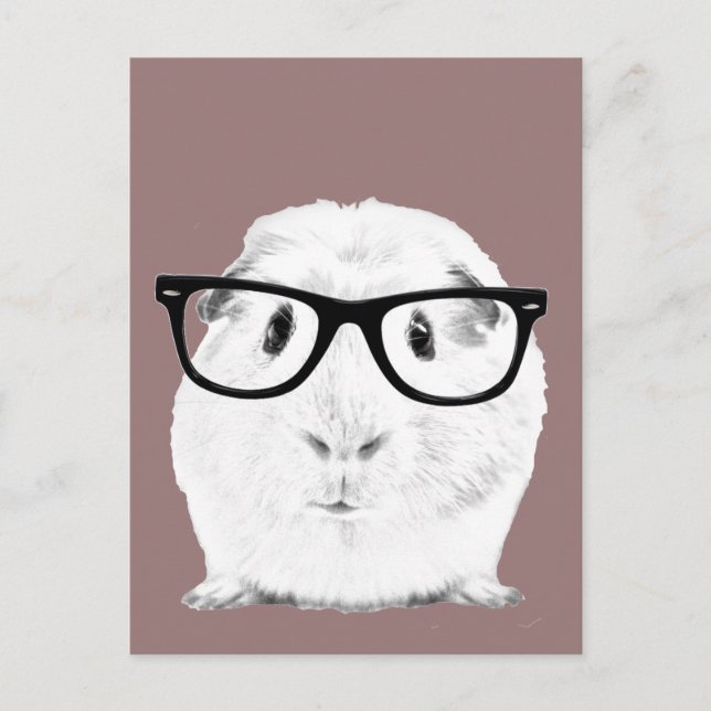 Hipster Pigster Postkarte (Vorderseite)