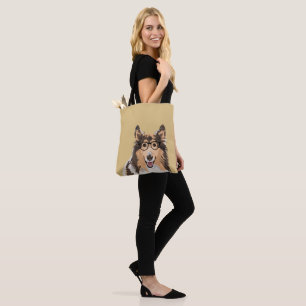 Hipster-raue Collie-Taschen-Tasche für