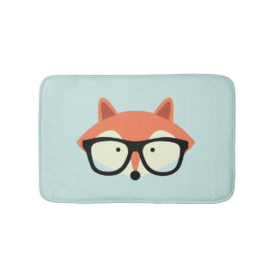 Hipster Red Fox Badematte