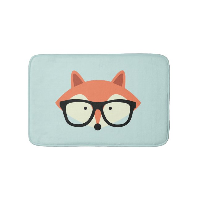Hipster Red Fox Badematte (Vorderseite)
