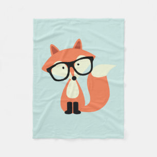 Hipster Red Fox Fleecedecke