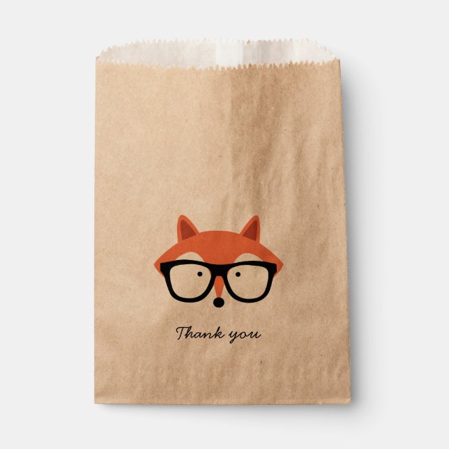 Hipster Red Fox Geschenktütchen (Vorderseite)