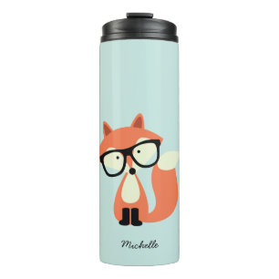 Hipster Red Fox Thermosbecher