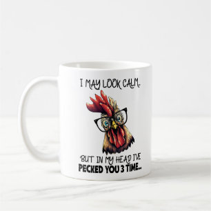 Hipster Rooster Funny Sprichwort Kaffeetasse