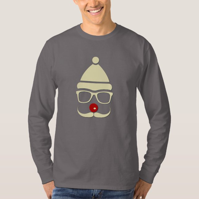 Hipster Rudolph Mustache Men's T - Shirt (Vorderseite)