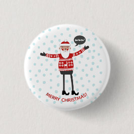 Hipster Santa Button