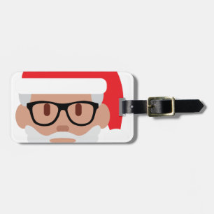 Hipster Santa Claus emoji Gepäckanhänger