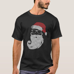 Hipster Santa Claus mit Sonnenbrille hässlich Wei T-Shirt