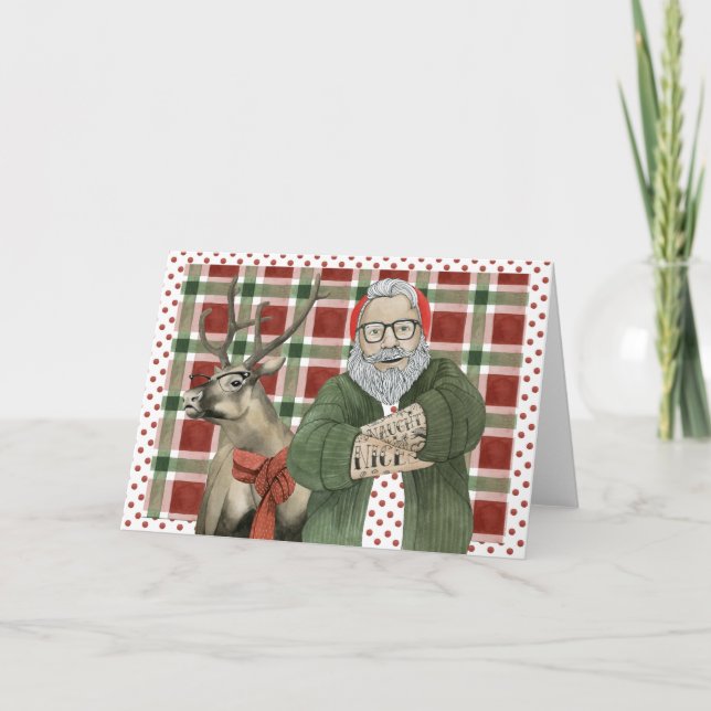 Hipster Santa Collection Karte (Vorderseite)