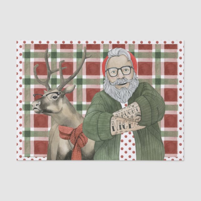 Hipster Santa Collection Seidenpapier (Vorderseite)