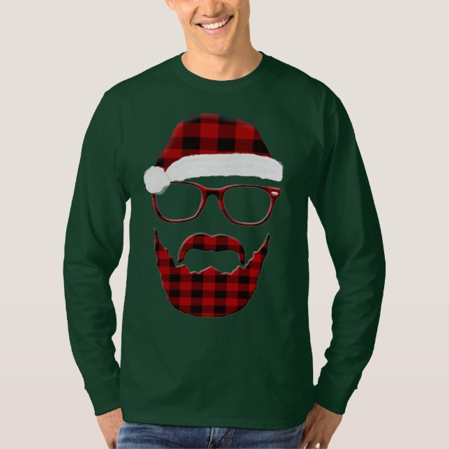 Hipster Santa T-Shirt (Vorderseite)