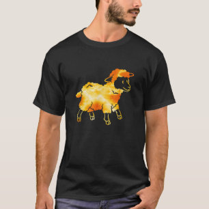 Hipster-Schaf Orange Retro Vintage Schafbesitzer D T-Shirt