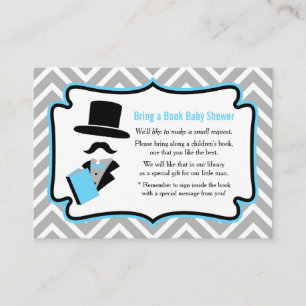 Hipster Schnurrbart Junge Baby Shower Buchwunsch Begleitkarte