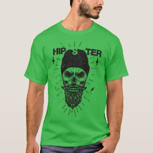 Hipster Skull Beanie and Beard Classic TShirt