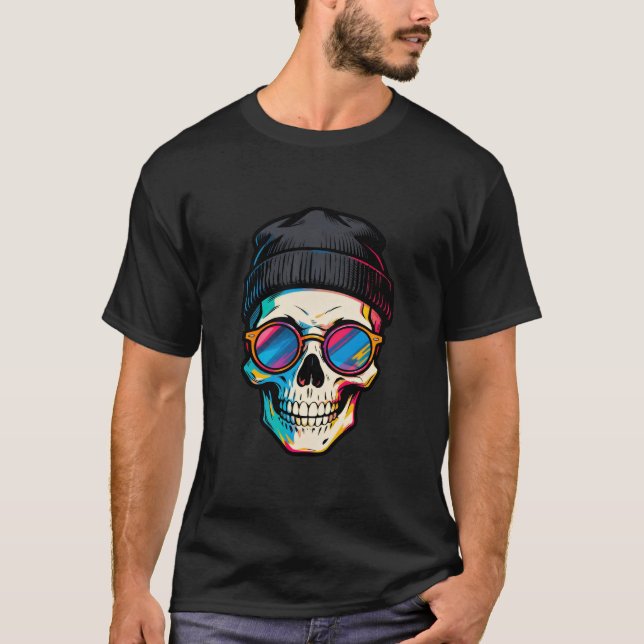 Hipster Skully T-Shirt (Vorderseite)