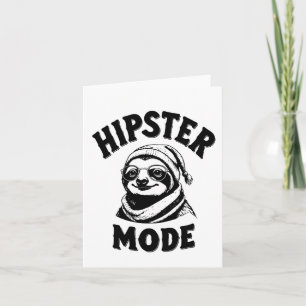 Hipster Sloth Bleibe Chill Karte