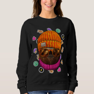 Hipster Sloth Geek Nerd Glasses Animal Liebe Peace Sweatshirt