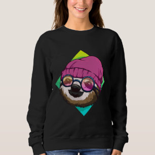 Hipster Sloth Niedlich Sloths Ideen Männer Frauen Sweatshirt