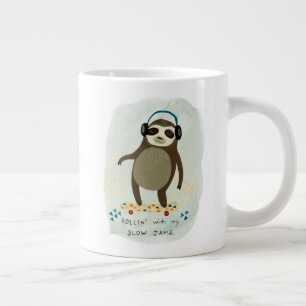 Hipster Sloth   Rollin' mit meinen langsamen Marme Jumbo-Tasse
