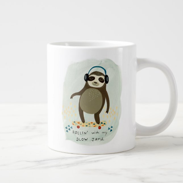 Hipster Sloth | Rollin' mit meinen langsamen Marme Jumbo-Tasse (Rechts)