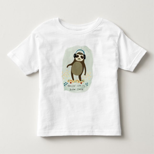 Hipster Sloth | Rollin' mit meinen langsamen Marme Kleinkind T-shirt (Vorderseite)