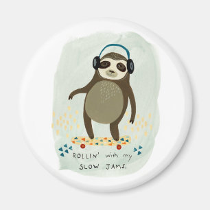 Hipster Sloth   Rollin' mit meinen langsamen Marme Magnet