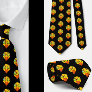 Hipster-Sonnenbrille Emoji Lächeln Gesicht Lustig Krawatte