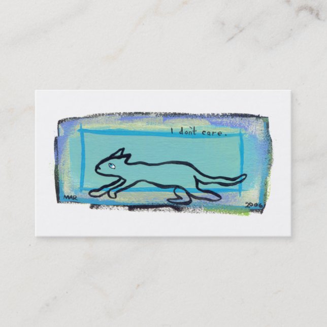 Hipster-Spaßkunst der Hep Katze coole moderne - Visitenkarte (Vorderseite)