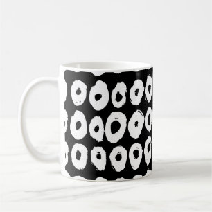 Hipster-Stil-Muster mit Formen wie Donuts in Kaffeetasse