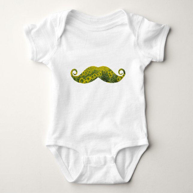 Hipster Sunflores Baby Jersey Bodysuit Baby Strampler (Vorderseite)